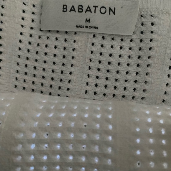 Babaton Sculpt Knit Squareneck White Ribbed Mesh Stotch Coquette Y2K Tank Size M - Picture 4 of 11